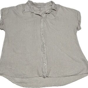 NAIF Tan Striped Button Down Kids Shirt